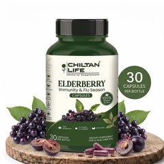 Elderberry Capsule 100% Natural Elderberry Tablets 30 Per Bottle 500mg - Mamasjan