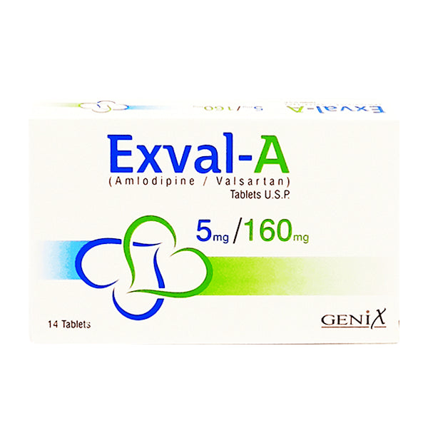 Exval-A Tablets 5mg/160mg (1 Box = 2 Strips) (1 Strip = 7 Tablets)