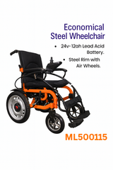 Mediline Ml500115 Economical Steel Electric Wheelchair - The Healthcare Shop Pakistan