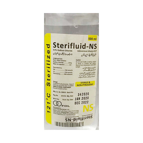Sterifluid NS Infusion 0.9% 500ml