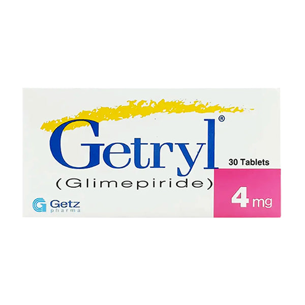 Getryl Tablets 4mg (1 Box = 3 Strips) (1 Strip = 10 Tablets)