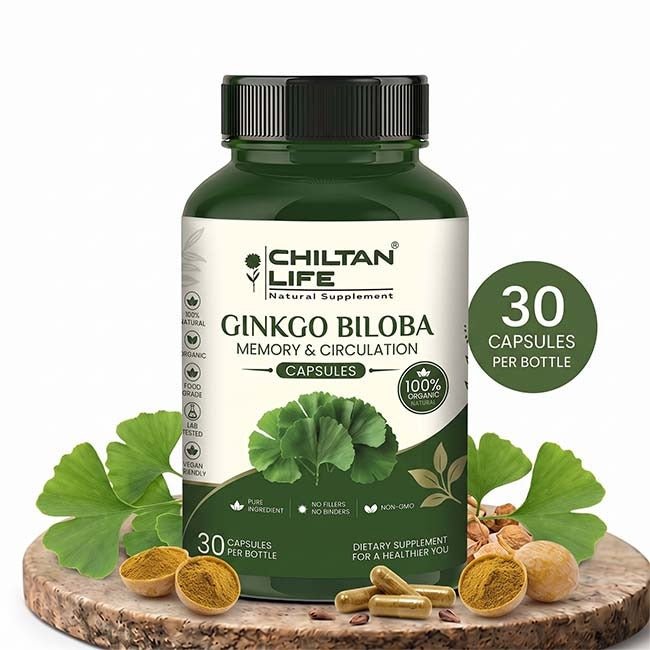 Ginkgo Biloba Capsule 100% Natural Ginkgo Biloba Tablets 30 Per Bottle 500mg - Mamasjan
