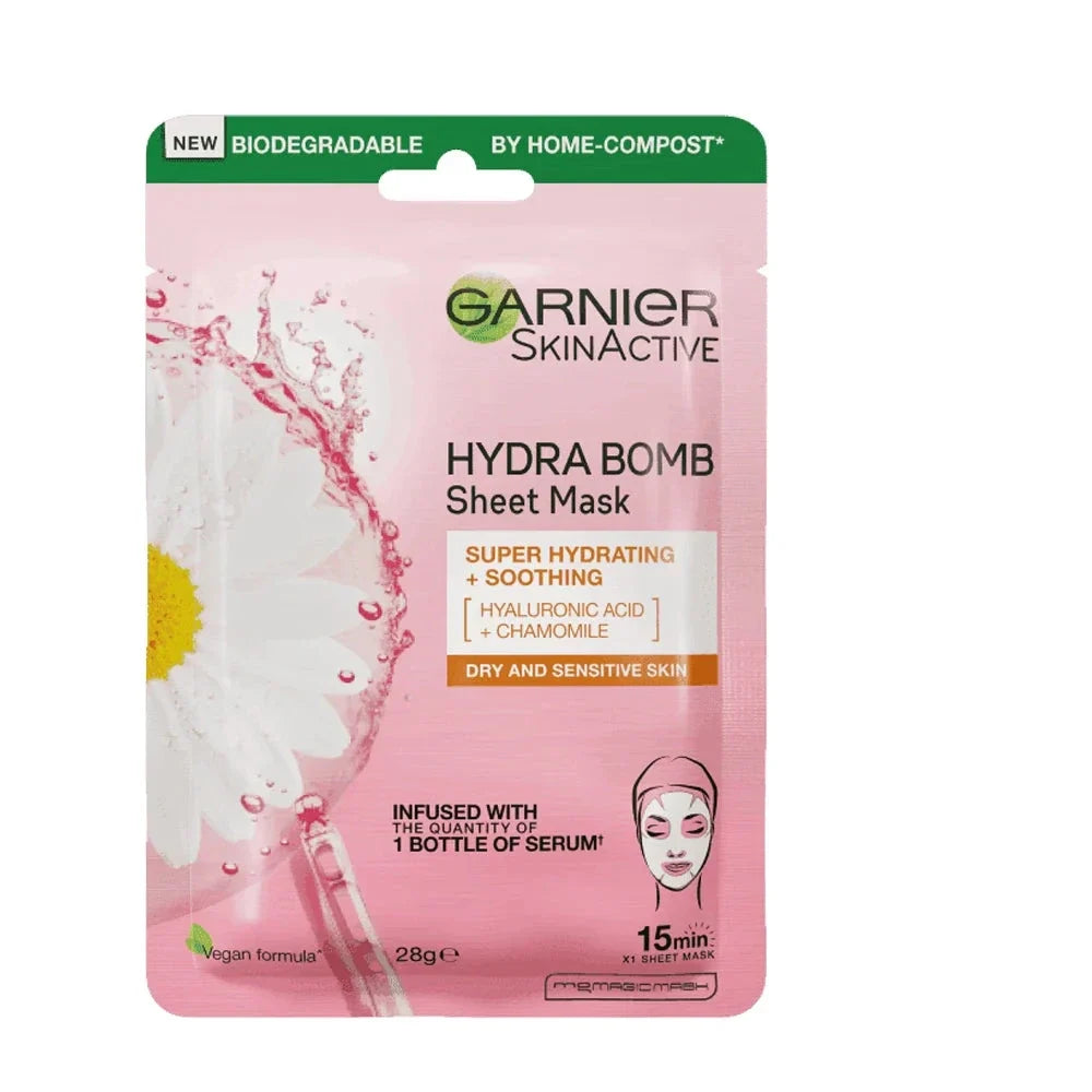 GARNIER HYDRA BOMB TISSUE MASK GLOW DULL SKIN 28 GM 28g - MamasJan skincare