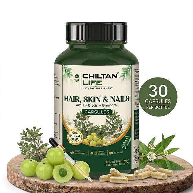 Hair, Skin & Nails Capsule 100% Natural Hair, Skin & Nails Capsule Tablets 30 Per Bottle 500mg - Mamasjan