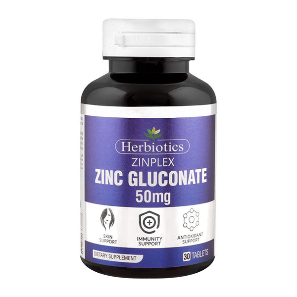 Herbiotics Zinplex Tablets 50mg (1 Bottle = 30 Tablets)