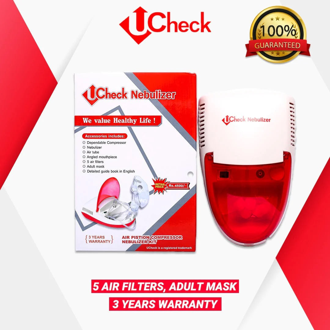 Ucheck Nebulizer Air Piston Compressor Nebulizer Kit - The Healthcare Shop Pakistan