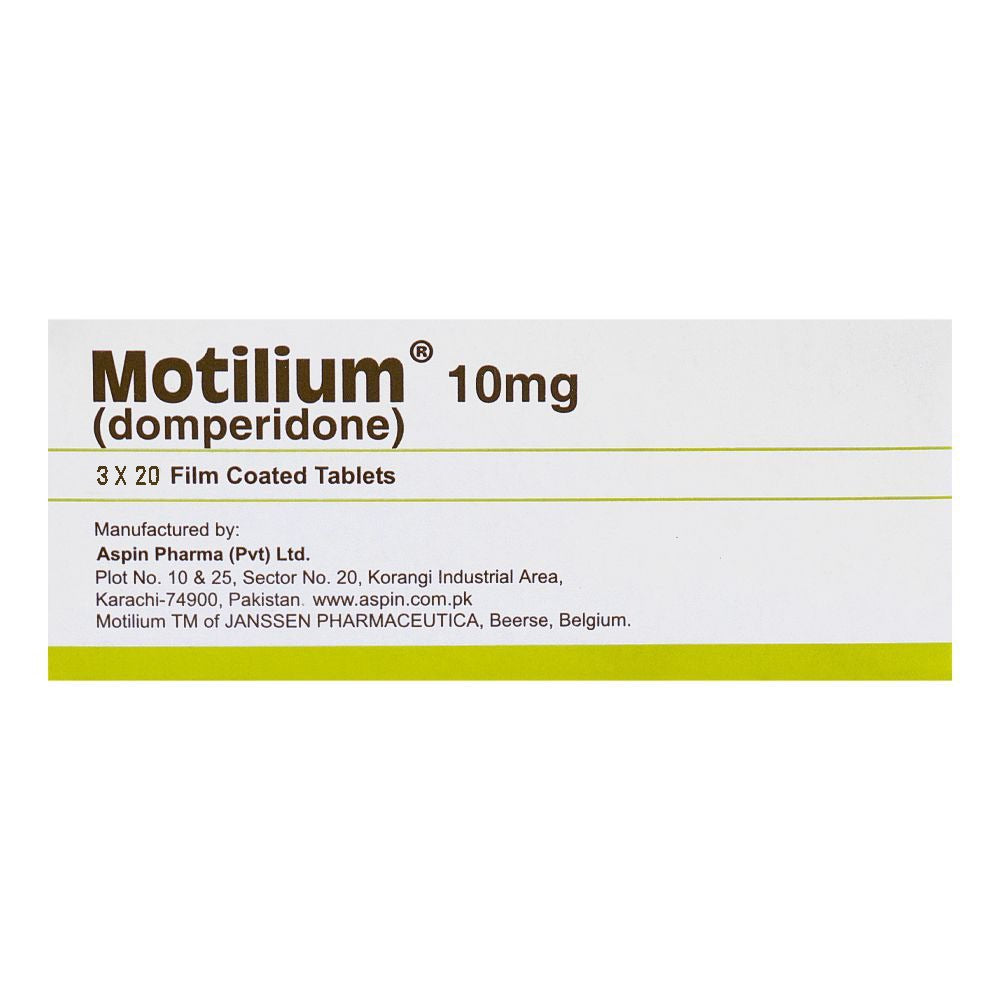 Aspin Pharma Motilium Tablet, 10mg, 1-Strip product image 2 - Mamasjan