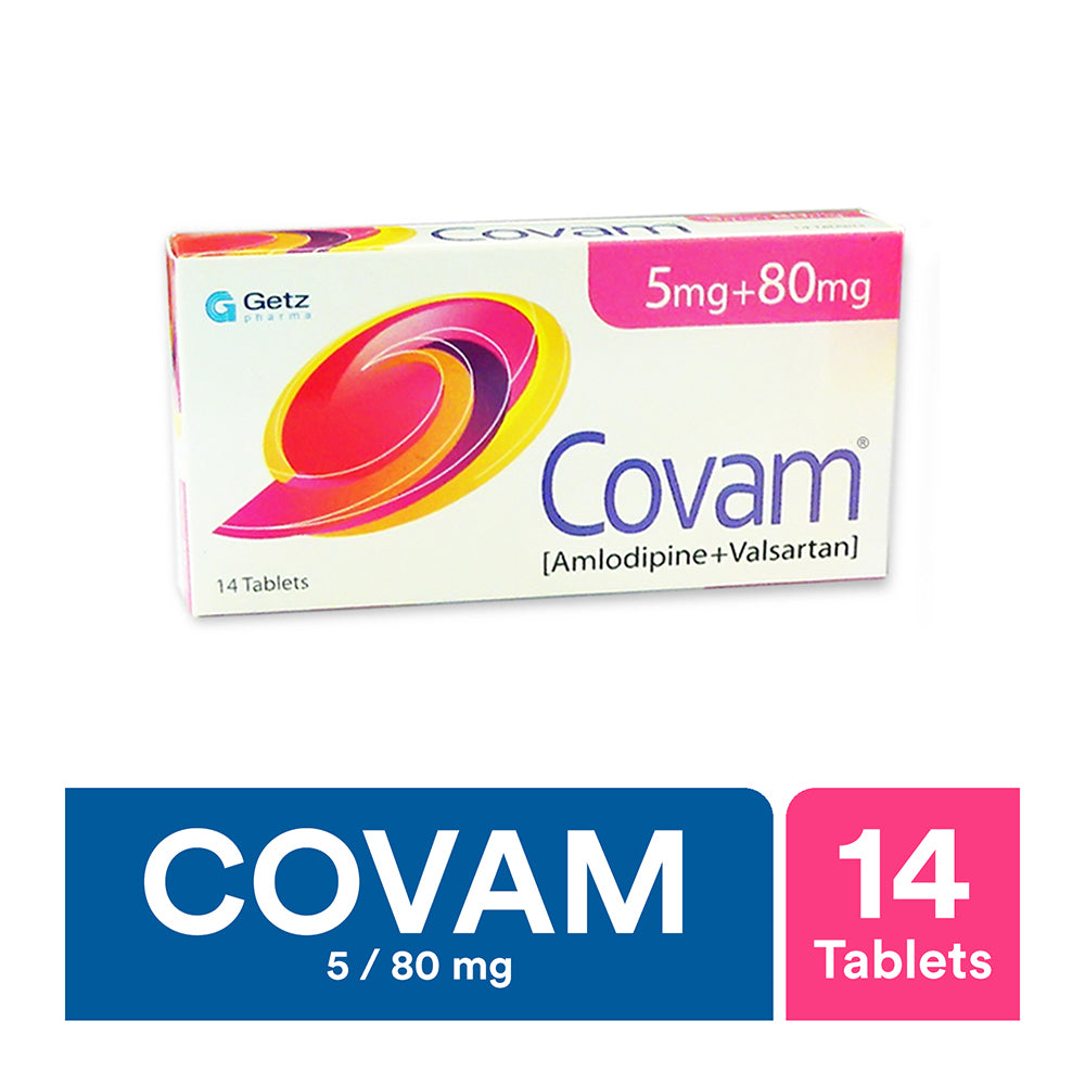 Getz Pharma Covam Tablet, 5mg + 80mg, 14-Pack product image - Mamasjan