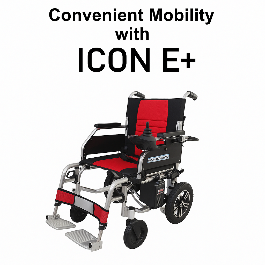 Icon E Electric Wheelchair Lithium Battery Portable Electric Wheelchair - The Healthcare Shop Pakistan
