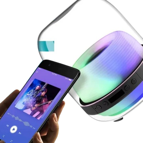 Wireless Bluetooth Speaker Crystal Glass - L20 Black - MamasJan Microphones & Speakers