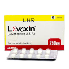 Levoxin Tablets 250mg (1 Box = 1 Strip)(1 Strip = 10 Tablets)