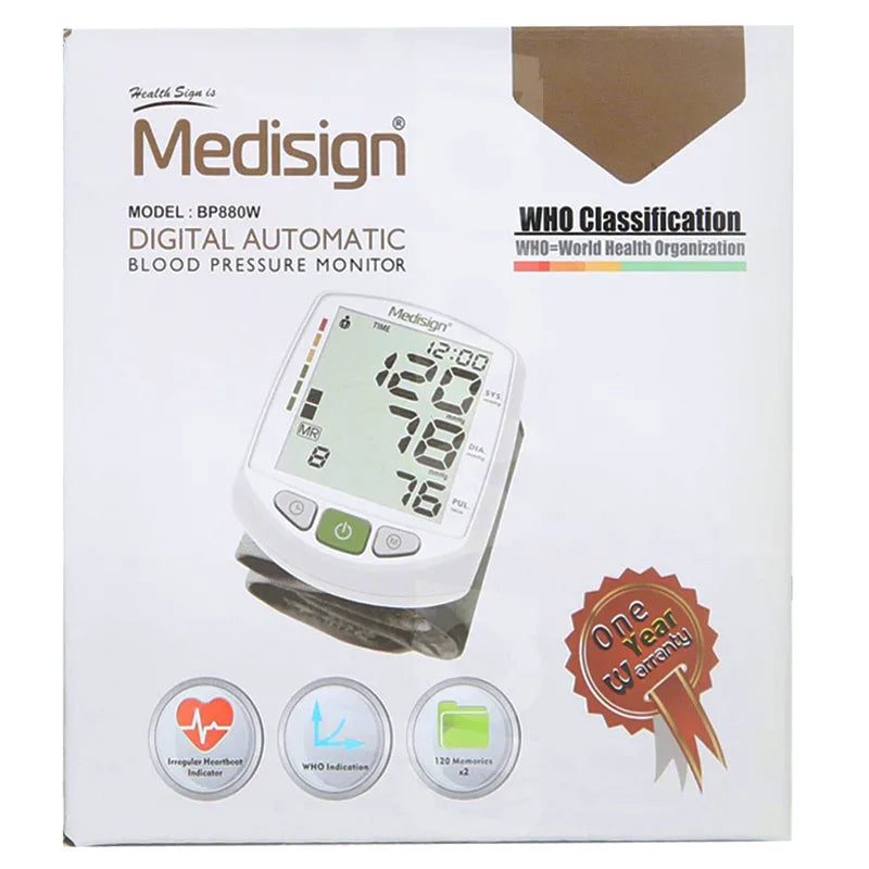 Medisign Digital Automatic Blood Pressure Monitor Bp 880W - The Healthcare Shop Pakistan