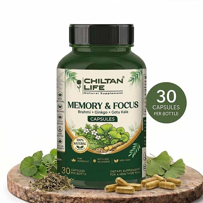 Memory & Focus Capsule 100% Natural Memory & Focus Tablets 30 Per Bottle 500mg - Mamasjan