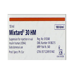 Mixtard 30 Hm Penfill Injection 100Iu/ml (1 Box = 1 Injection)
