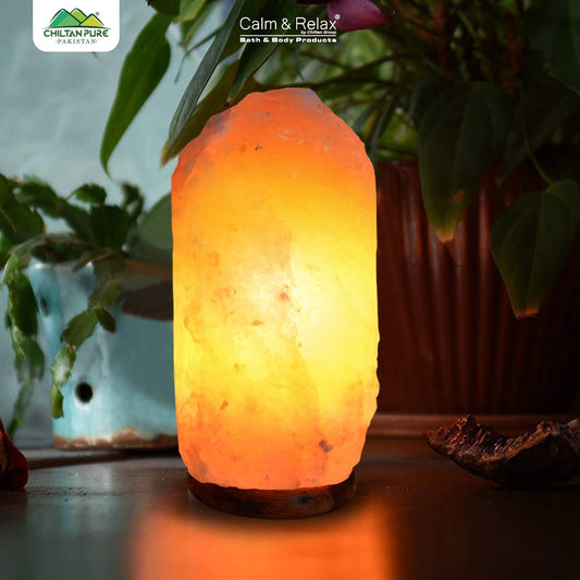 Natural Shape Pure Himalayan Pink Rock Salt Lamp (2 - 3 Kg), May helpful in SMOG and Room Air Quality Improvement - ChiltanPure