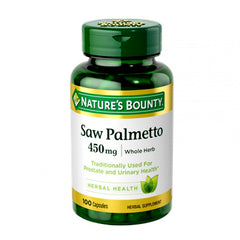 Natures Bounty Saw Palmetto Capsules 450mg (1 Bottle = 100 Capsules)