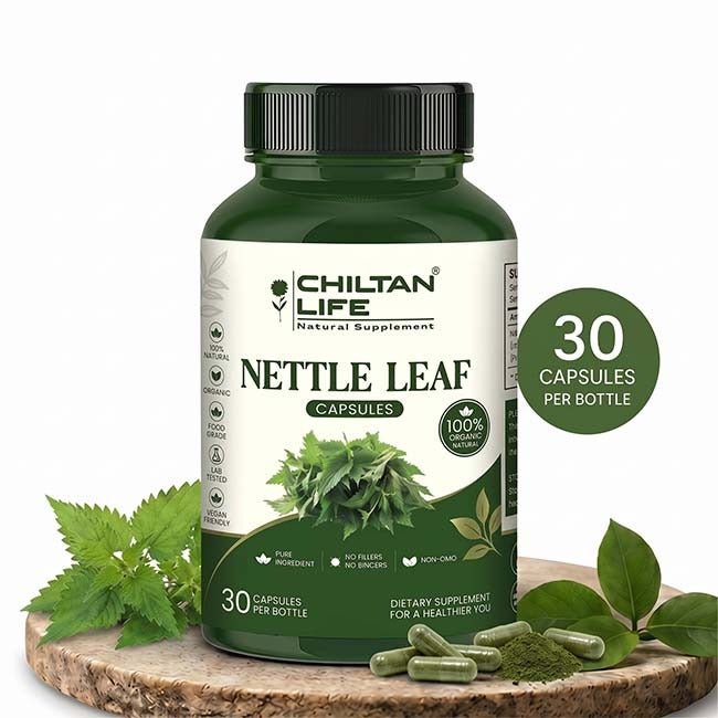 Nettle Leaf Capsule 100% Natural Nettle Leaf Tablets 30 Per Bottle 500mg - ChiltanPure