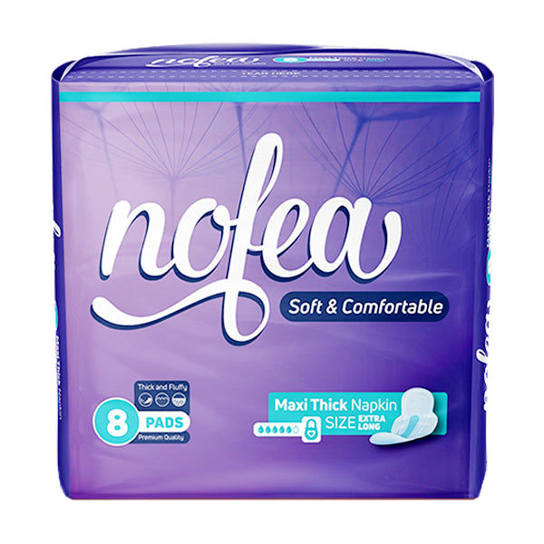 NOFEA Eazy Maxi Thick Sanitary Pads size Large 8Pcs