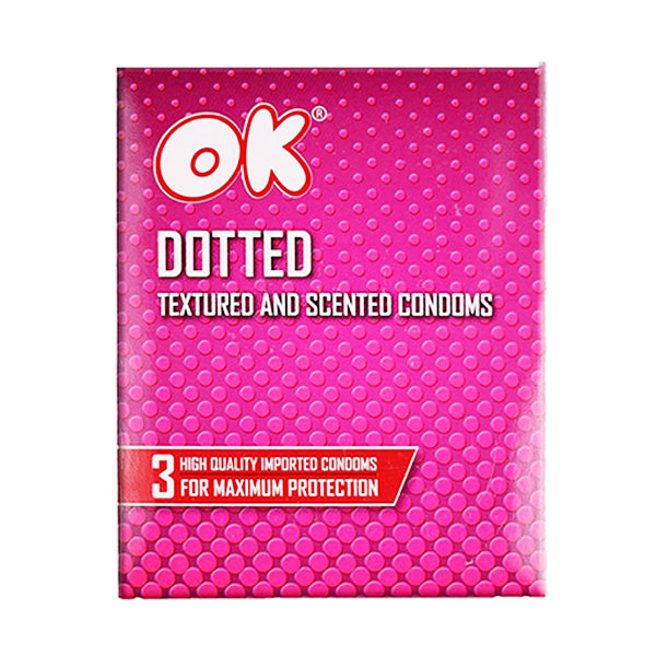 OK Dotted Condoms (1 Box = 3Pcs)