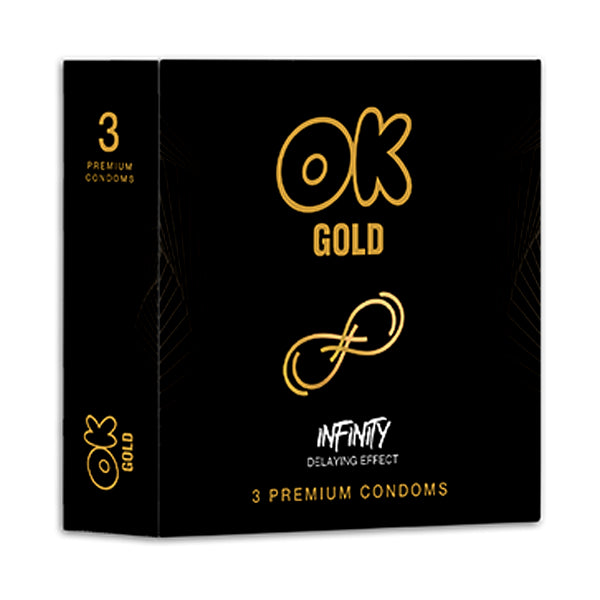OK Gold Infinity Condoms (1 Box = 3Pcs)
