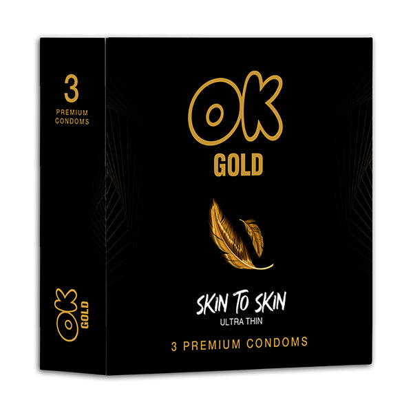 Ok Gold Skin to Skin Condom (1 Box = 3 Pcs)