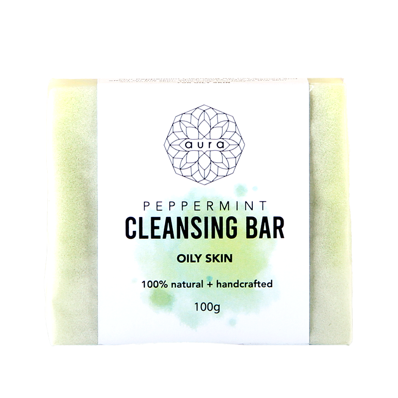 AURA PEPPERMINT CLEANSING BAR 100G Default Title - MamasJan Makeup