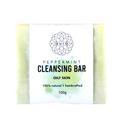 AURA PEPPERMINT CLEANSING BAR 100G Default Title - MamasJan Makeup