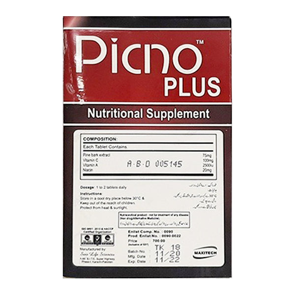 Picno Plus Tablets  (1 Strip = 10 Tablets)