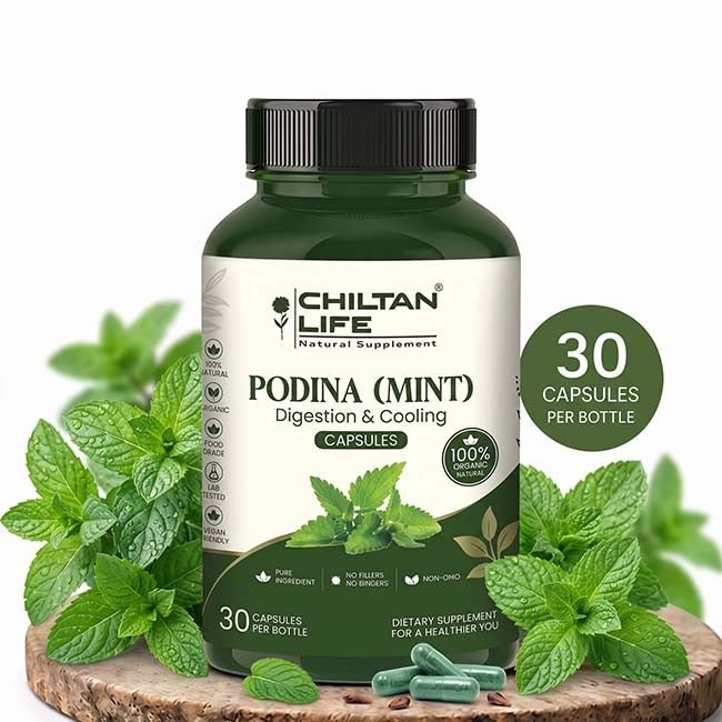 Podina (mint) Capsule 100% Natural Podina (mint) Tablets 30 Per Bottle 500mg - Mamasjan