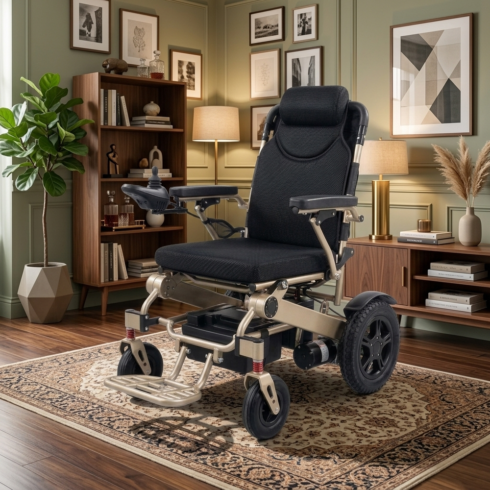 Electric Wheelchair Lc 9200 Electric Wheelchair Automatic Reclining With Lithium Battery With Wireless Remote - The Healthcare Shop Pakistan