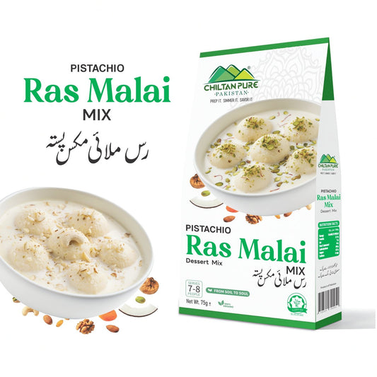 Ras Malai / Pistachio ras malai mix / پستہ رس ملائی مکس / Pistachio ras malai Recipe / 75gm± - ChiltanPure