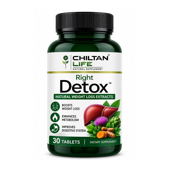 Right Detox Capsule 100% Natural Right Detox Tablets 30 Per Bottle 500mg - Mamasjan