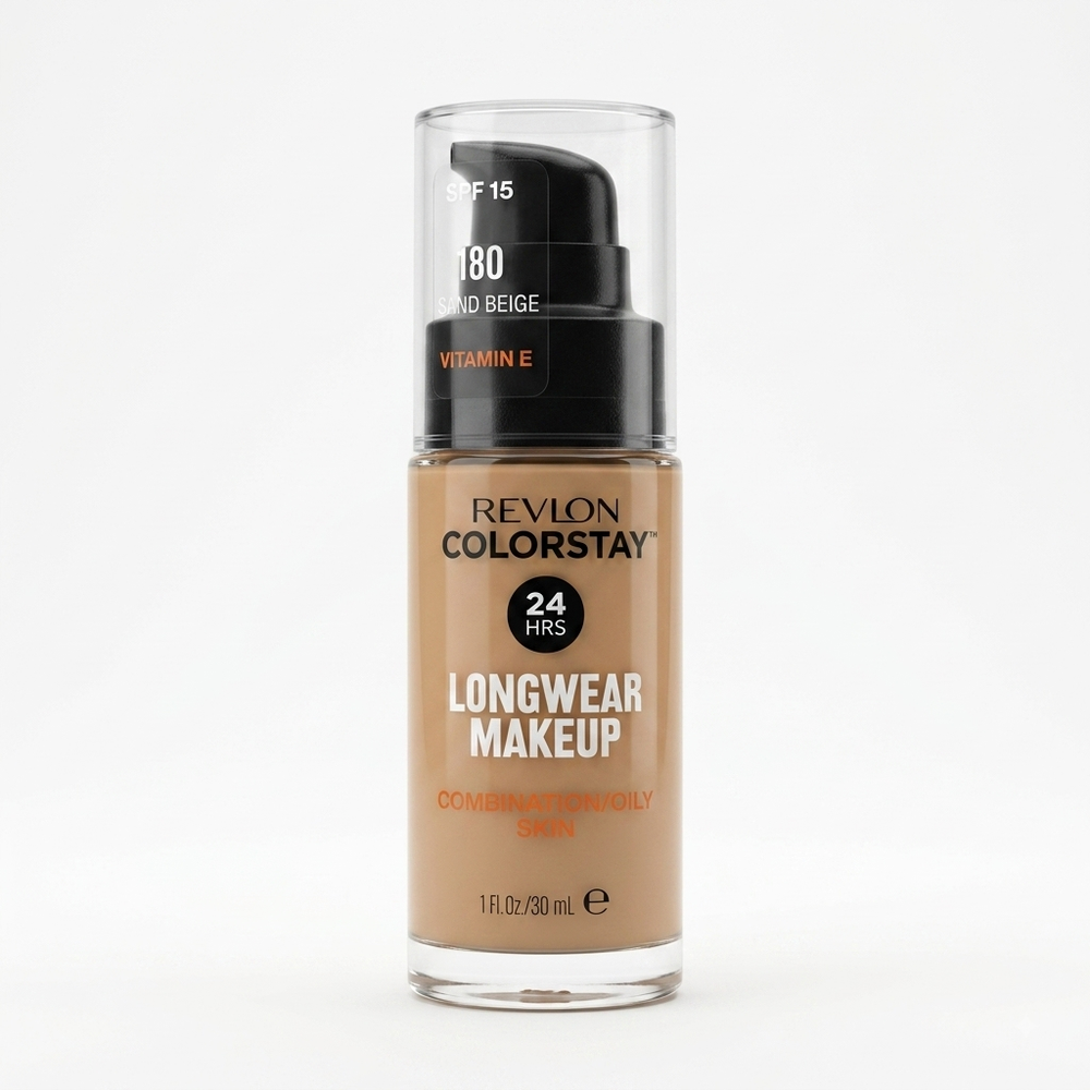 NEW REVLON COLORSTAY COMBINATION OILY FOUNDATION 180 SAND BE Default Title - MamasJan Makeup