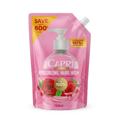 CAPRI HAND WASH STRAWBERRY SOFTNERS 1000 ML POUCH Default Title - MamasJan skincare