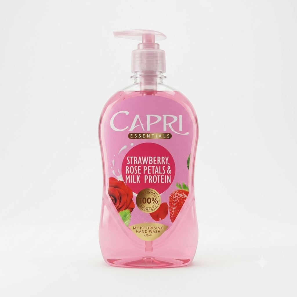 CAPRI HAN WASH STRAWBERRY SOFTNERS 450 ML BOTTLE Default Title - MamasJan skincare