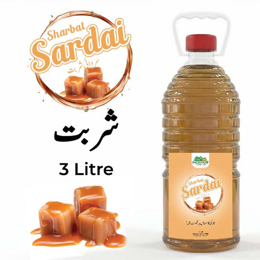 Sardai Syrup / Sardai Sharbat / 3 Liter Institutional Bulk For HORECA Family, Hotels, Restaurants, Catering, Cafes