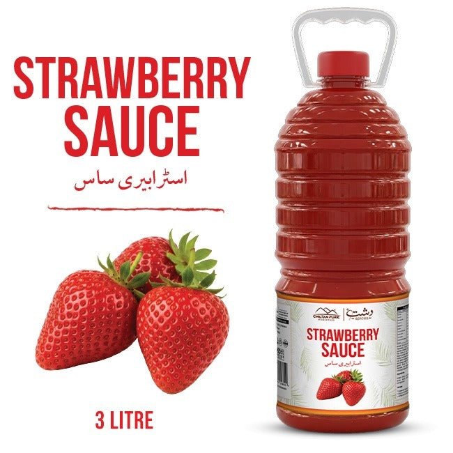 Strawberry Sauce 3 Liter Bulk For HORECA Family, Hotels, Restaurants, Catering ,Cafes. - ChiltanPure