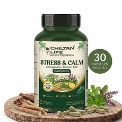 Stress & Calm Capsule 100% Natural Stress & Calm Tablets 30 Per Bottle 500mg - Mamasjan