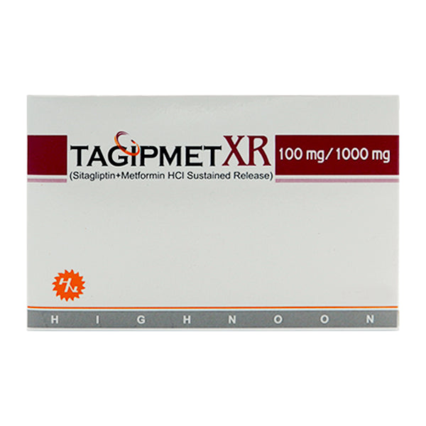 TagipMet XR Tablets 100mg/1000mg (1 Strip = 10 Tablets)