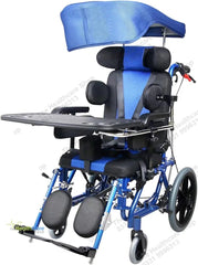 Premium Cerebral Palsy Cp Wheelchair With Adjustable Canopy Activity Tray - The Healthcare Shop Pakistan