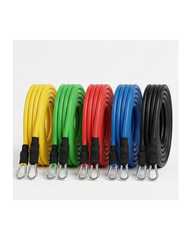11 Piece Premium Resistance Bands Set Stackable Exercise Tubes With Handles Ankle Straps Door Anchor Carry Bag For Home Workouts Fitness - The Healthcare Shop Pakistan