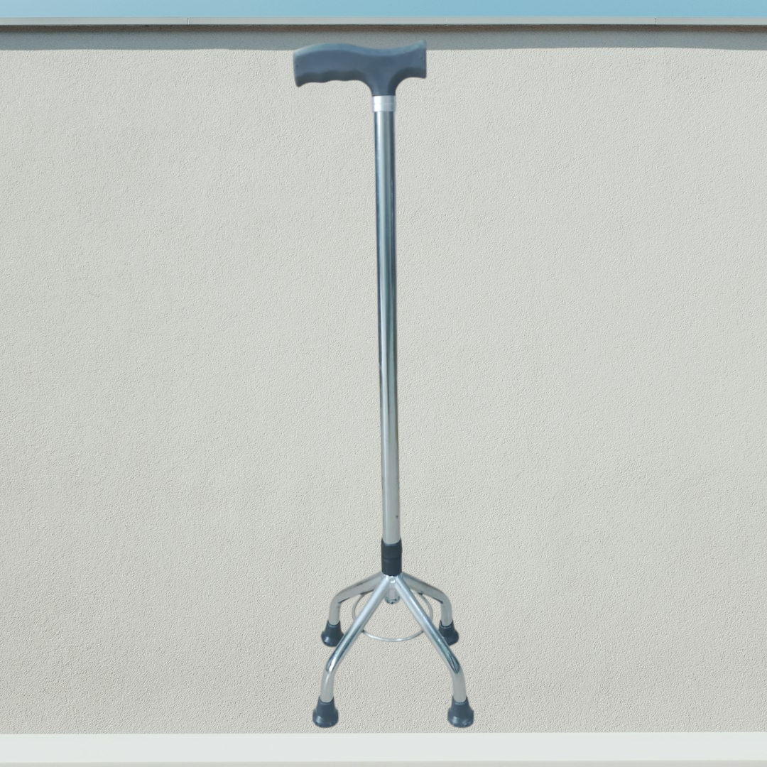 Walking Stick 4 Pad Quad Cane Local 932 A - The Healthcare Shop Pakistan