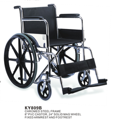Wheelchair 809B 46 High Quality Foldable Frame With Fibre Rim - The Healthcare Shop Pakistan