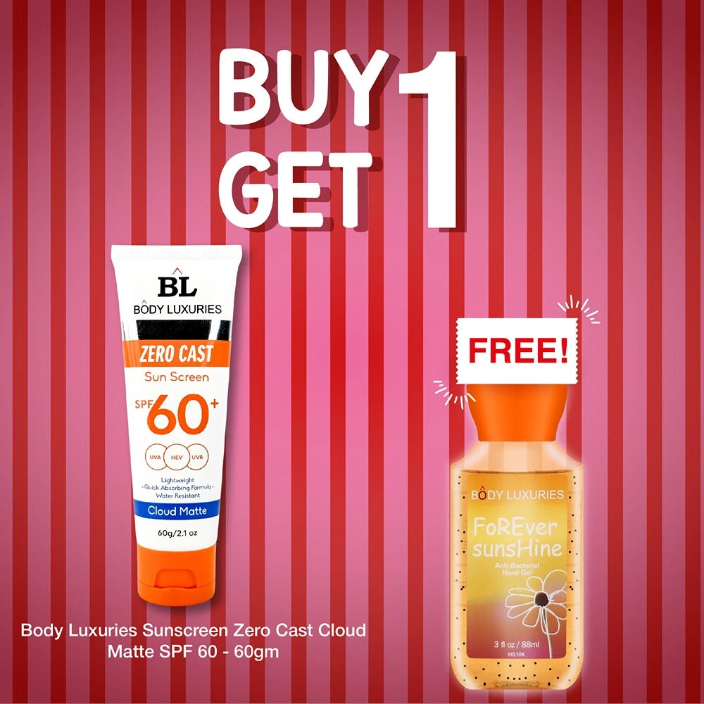 Body Luxuries Sunscreen Zero Cast Cloud Matte Spf60 60Gm