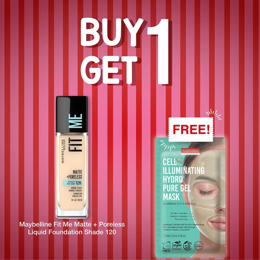 Maybelline Fit Me Matte Poreless Liquid Foundation Shade 120