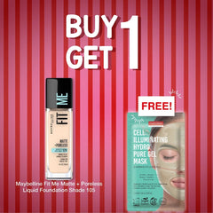 Maybelline Fit Me Matte Poreless Liquid Foundation Shade 105