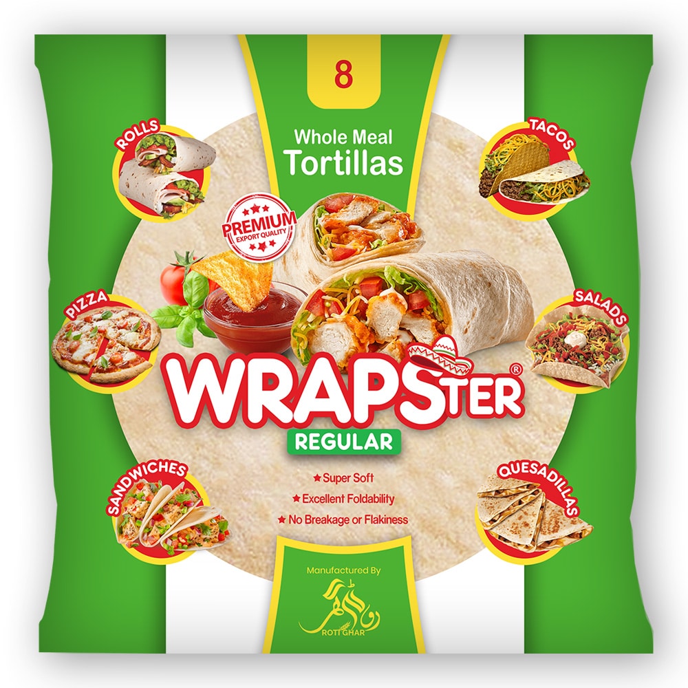 WRAPSTER WHOLEMEAL REGULAR TORTILLAS Default Title - MamasJan Grocery