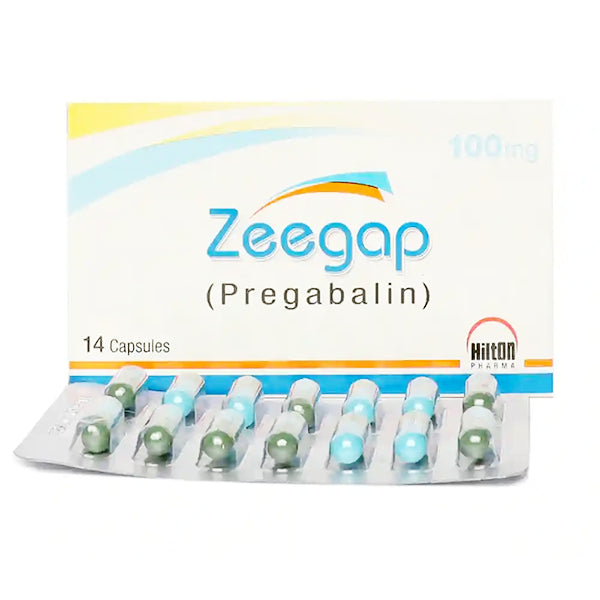 Zeegap Capsules 100mg (1 Box = 2 Strips) (1 Strip = 14 Capsules)
