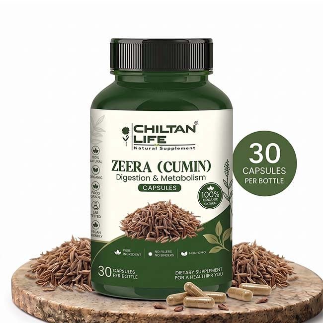 Zeera (Cumin) Capsule 100% Natural Zeera (Cumin) Tablets 30 Per Bottle 500mg - Mamasjan