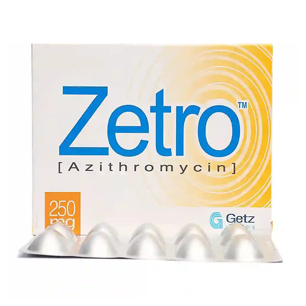 Zetro Tablets 250mg (1 Strip = 3 Tablets)